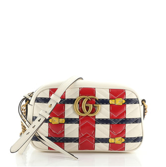 Gucci GG Marmont Camera Bag Trompe L'Oeil Matelasse Leather Small