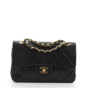 Chanel Vintage Classic Double Flap Bag Quilted Lambskin Small