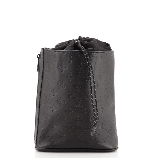 Louis Vuitton Chalk Sling Bag Monogram Shadow Black in Calfskin