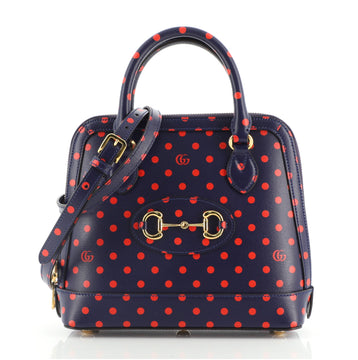 Gucci 1955 Horsebit Top Handle Bag Printed Leather Small