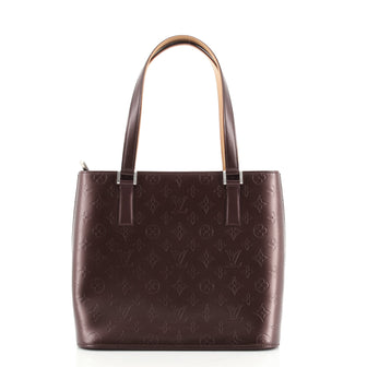 Louis Vuitton Mat Stockton Handbag Monogram Vernis