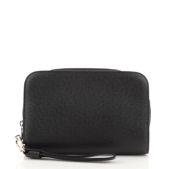 Louis Vuitton Pochette Baikal Clutch Taiga Leather