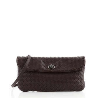 Bottega Veneta Turnlock Crossbody Bag Intrecciato Nappa Mini