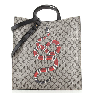Gucci Convertible Soft Open Tote Printed GG Coated Canvas Tall