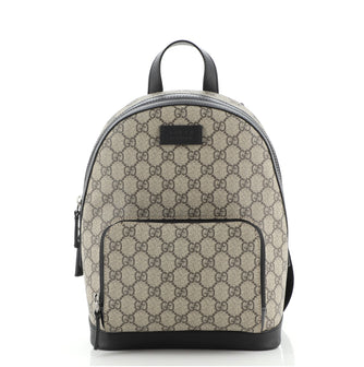 Gucci Zip Pocket Backpack GG Coated Canvas Small