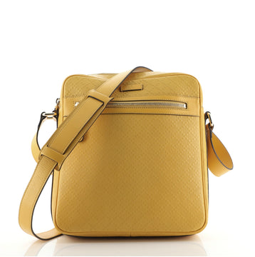 Gucci Front Zip Messenger Diamante Leather Medium