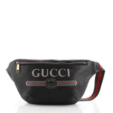 Gucci Logo Belt Bag Printed Leather Medium