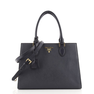 Prada Convertible Open Tote Saffiano with Soft Calf Medium