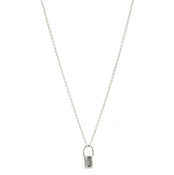 Louis Vuitton Lockit Pendant Necklace Sterling Silver
