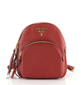 Prada Convertible Front Pocket Backpack Vitello Daino Small