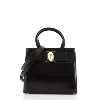 Salvatore Ferragamo Convertible Vara Bow Tote Leather Small