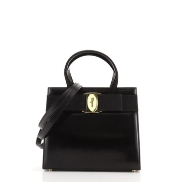 Salvatore Ferragamo Convertible Vara Bow Tote Leather Small