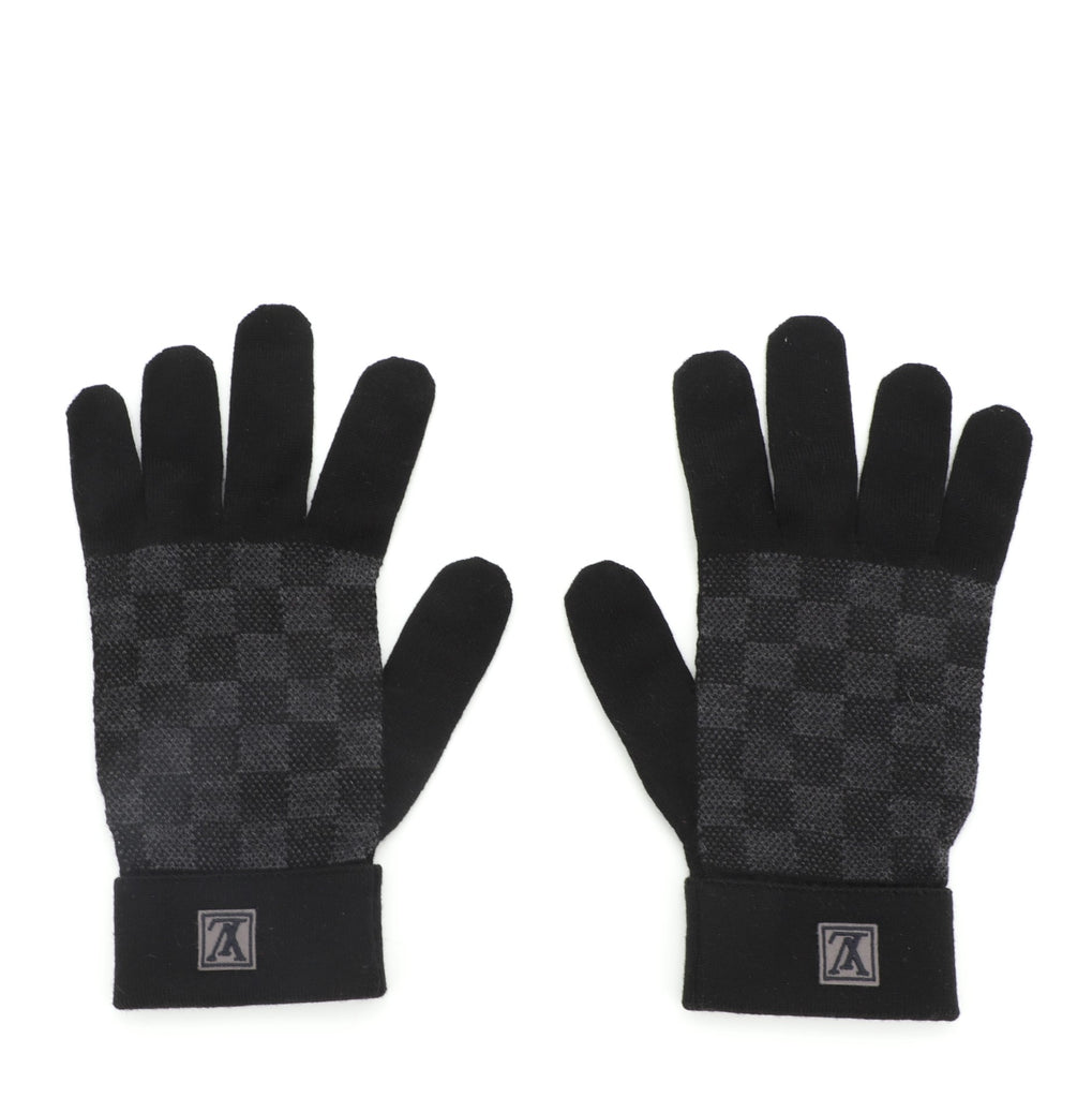 Louis Vuitton Petit Gloves NM Damier Wool Black 75951632