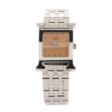 Hermes Heure H Quartz Watch Stainless Steel 21