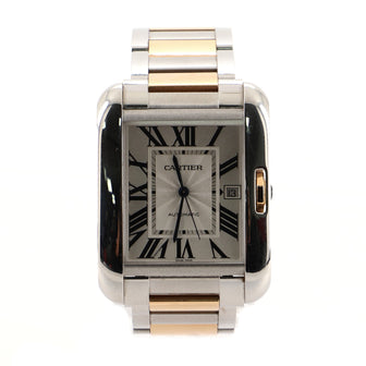Cartier Tank Anglaise Automatic Watch Stainless Steel and Rose Gold 36