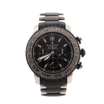 Blancpain Air Command Flyback Chronograph Automatic Watch Stainless Steel and Rubber 40