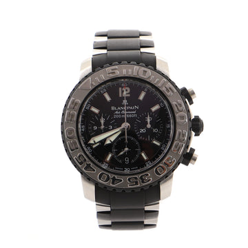 Blancpain Air Command Flyback Chronograph Automatic Watch Stainless Steel and Rubber 40