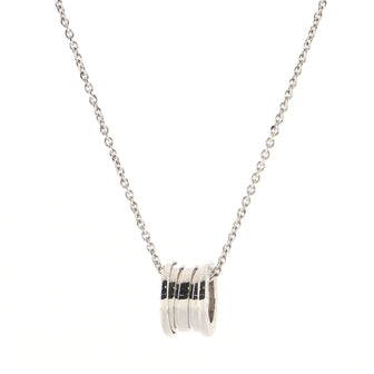 Bvlgari B.Zero1 Round Pendant Necklace 18K White Gold Small
