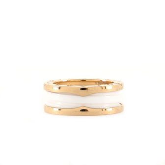 Bvlgari B.Zero1 Two Band Ring 18K Rose Gold and Ceramic