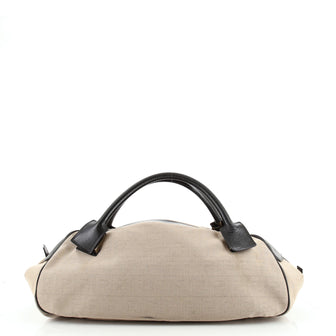 Fendi Vintage A-line Boston Bag Zucca Jacquard Large