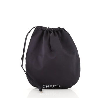 Chanel Vintage Drawstring Backpack Satin Large