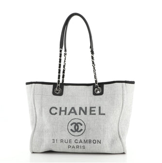 Chanel Deauville Tote Raffia Small