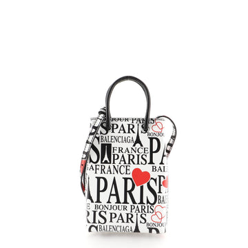 Balenciaga Shopping Phone Holder Printed Leather