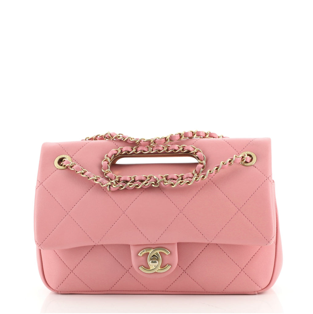 Pink Quilted Lambskin A Real Catch Classic Flap Bag