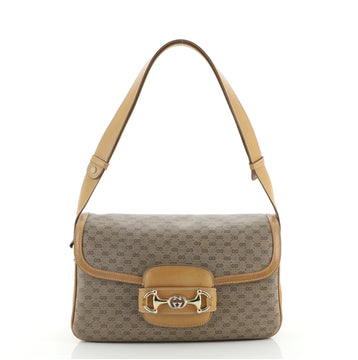 Gucci 1955 Horsebit Shoulder Bag GG Coated Canvas Small