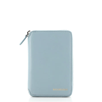 Balenciaga Logo Zip Wallet Leather Compact
