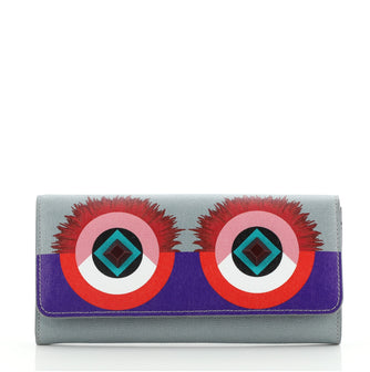 Fendi Monster Continental Wallet Leather