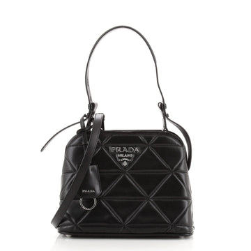 Prada Spectrum Convertible Satchel Quilted Nappa Leather Small