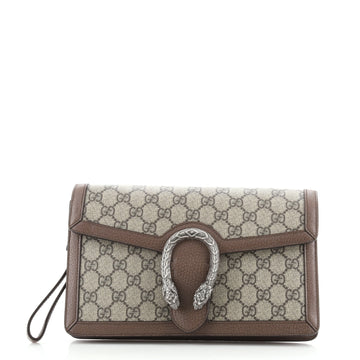 Gucci Dionysus Wristlet Clutch GG Coated Canvas with Leather