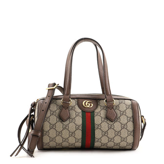 Gucci Ophidia Boston Bag GG Coated Canvas Small