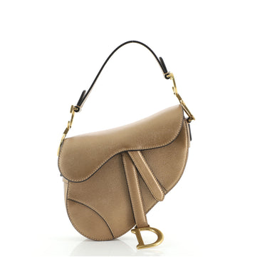 Christian Dior Saddle Handbag Leather Mini