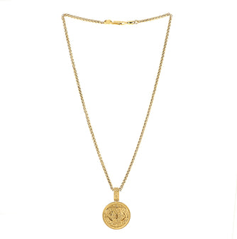 Chanel Medallion Pendant Necklace Metal