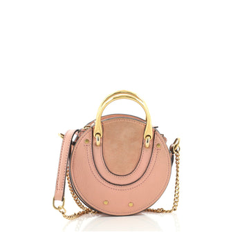 Chloe Pixie Crossbody Bag Leather with Suede Mini