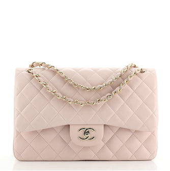 Chanel Classic Double Flap Bag Quilted Lambskin Jumbo