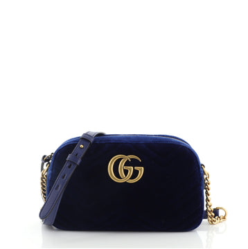 Gucci GG Marmont Shoulder Bag Matelasse Velvet Small