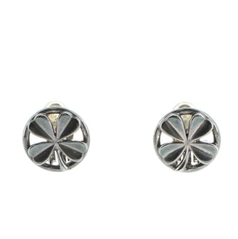 Chanel Clover Round Clip-On Earrings Metal