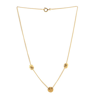 Chanel Camellia Charm Choker Necklace Metal