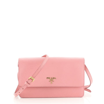Prada Wallet Crossbody Saffiano Leather Small