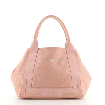 Balenciaga Navy Cabas Leather Small