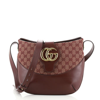 Gucci Arli Crossbody Bag Leather and GG Canvas Medium