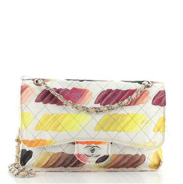 Chanel Colorama Flap Bag Quilted Watercolor Canvas Jumbo