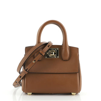 Salvatore Ferragamo Studio Satchel	Leather Micro