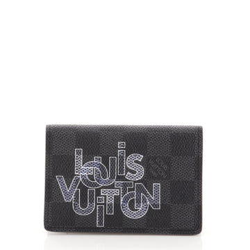 Louis Vuitton Pocket Organizer Limited Edition Interlinked Logo Damier Graphite