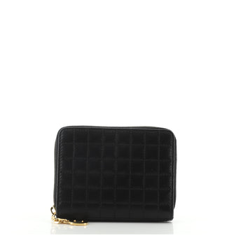 Celine C Charm Zip Around Wallet Quilted Leather Compact