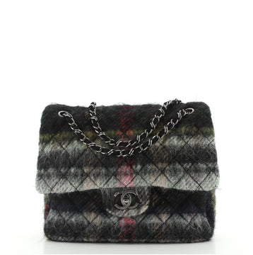 Chanel Paris-Edinburgh Tartan Day Flap Bag Quilted Wool Large
