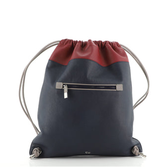 Christian Dior Drawstring Backpack Leather Medium